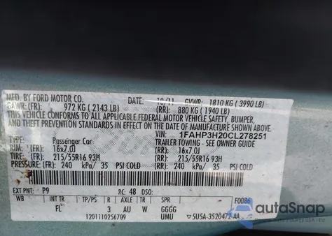 2012 Ford Focus Sel from USA, damaged, VIN 1FAHP3H20CL278251